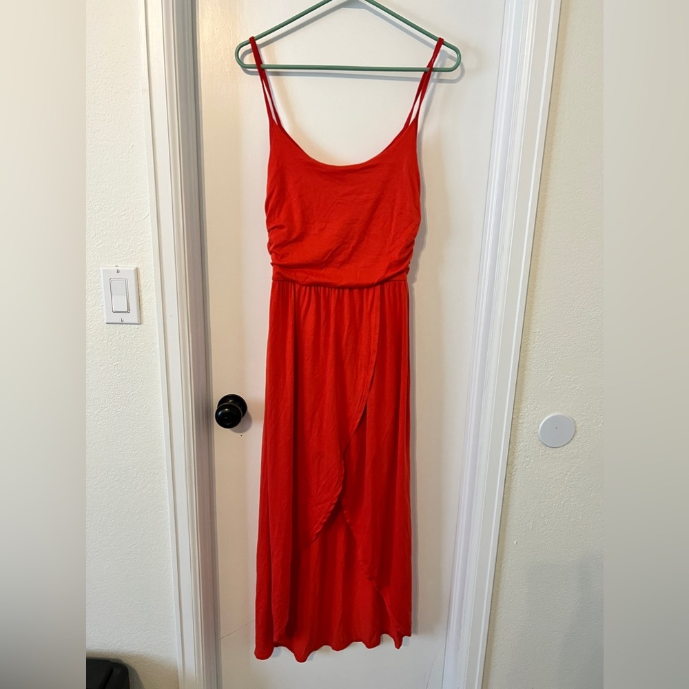 Red maxi dress - small